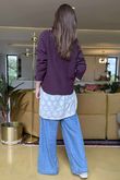 Made in Italy Conrad Body Skim Knit Jumper Aubergine